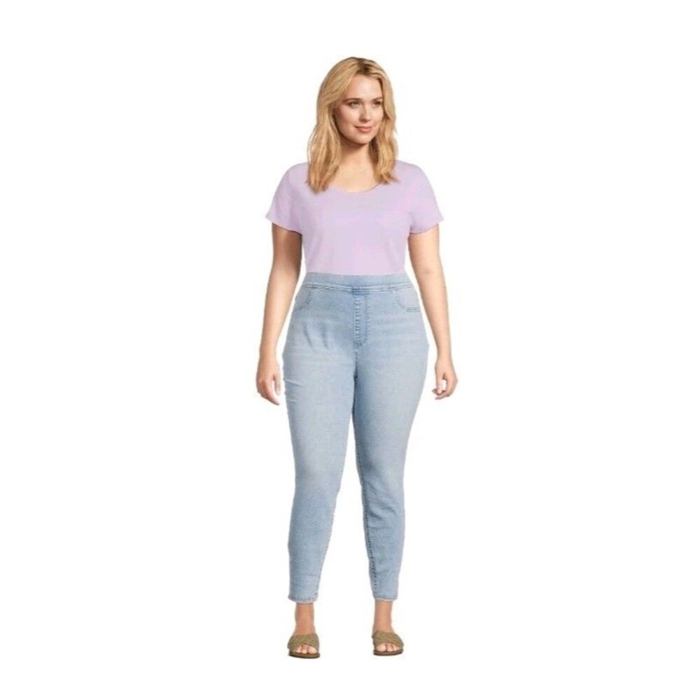 Terra & Sky Women's Pull-On Skinny Jegging Jeans, 28" Inseam, Size 3X 24W-26W - Picture 3 of 6